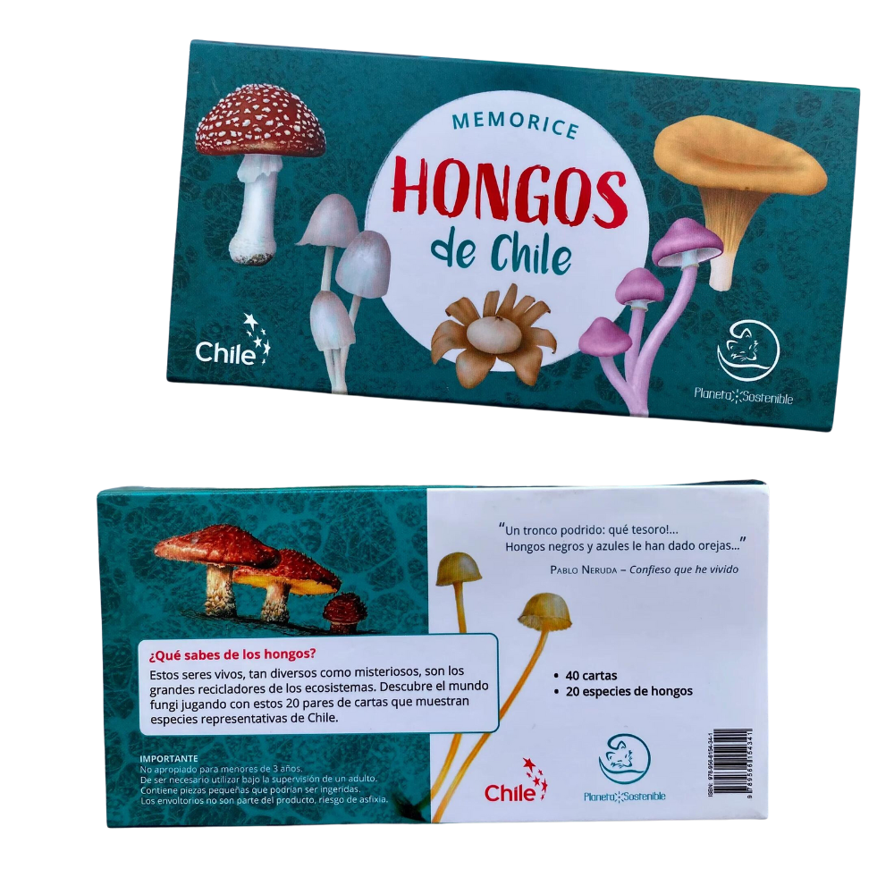 Memorice hongos de Chile
